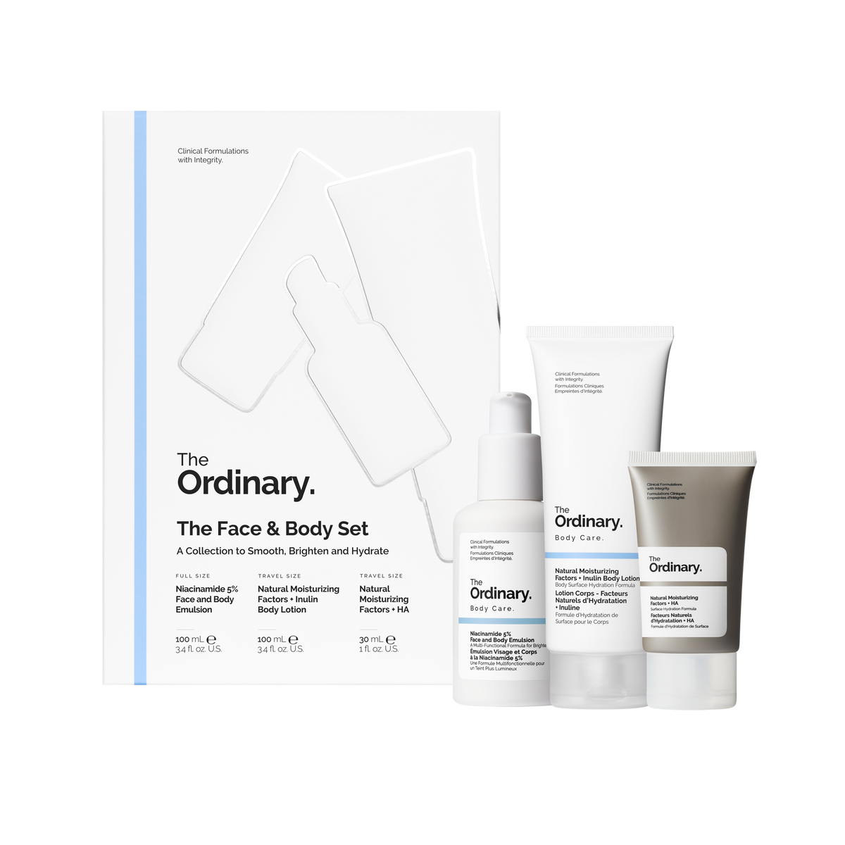 Face and Body Smoothing, Brightening & Hydration Set